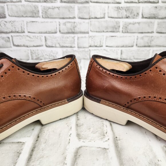 Cole Haan Go To Oxford Men Size 11.5 M Plain Toe Dress Brown Casual Comfort Shoe - Picture 4 of 10